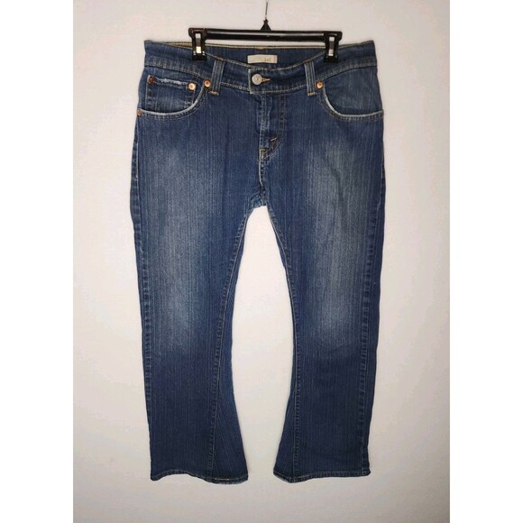 Vintage Levis 542 Low Rise Flare Jeans Y2K Flap Pockets Womens 14M - Picture 1 of 9